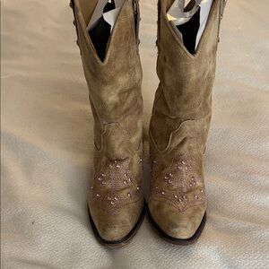 Roper Tan Embellished Kid’s Boots Size 2